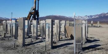 В Билибино смонтировали фундамент теплотрассы будущего энергоцентра