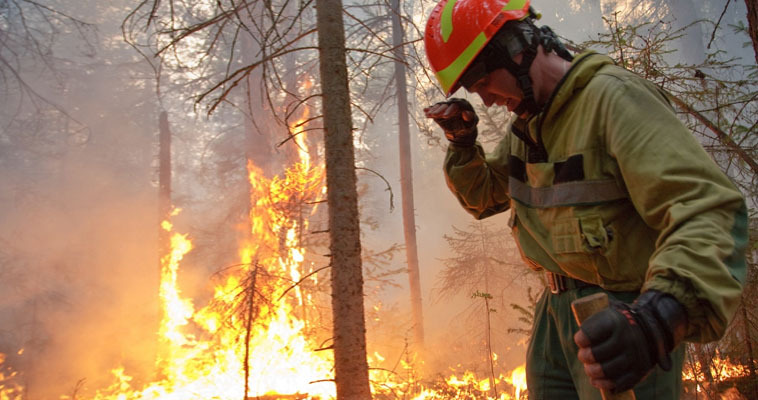 Два крупных природных пожара тушат в Билибинском районе