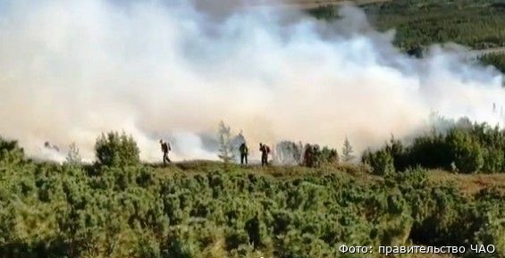 На Чукотке действуют девять крупных лесных пожаров