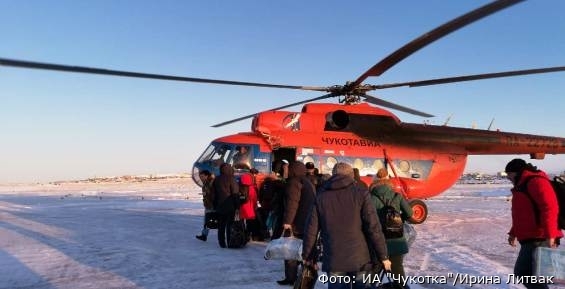 "ЧукотАВИА" приступила к регулярным вертолётным рейсам через Анадырский лиман