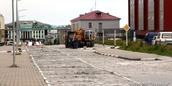 В Анадыре начался ремонт центральной улицы 