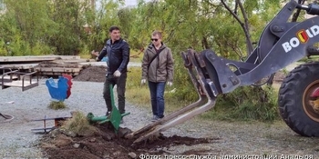 В столице Чукотки начали благоустройство парка "Молодёжный"