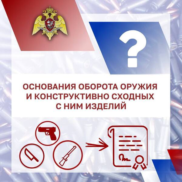 Оружейная грамотность: основания оборота оружия и конструктивно сходных с ним изделий
