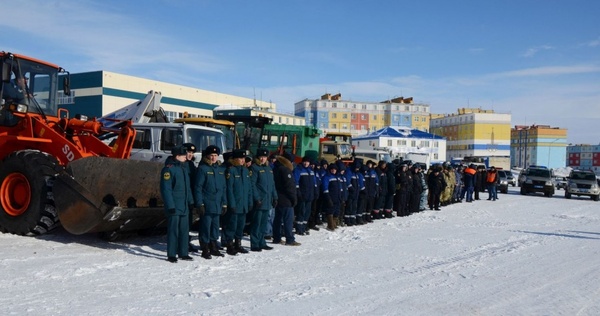 Противопаводковая тренировка прошла в столице Чукотки
